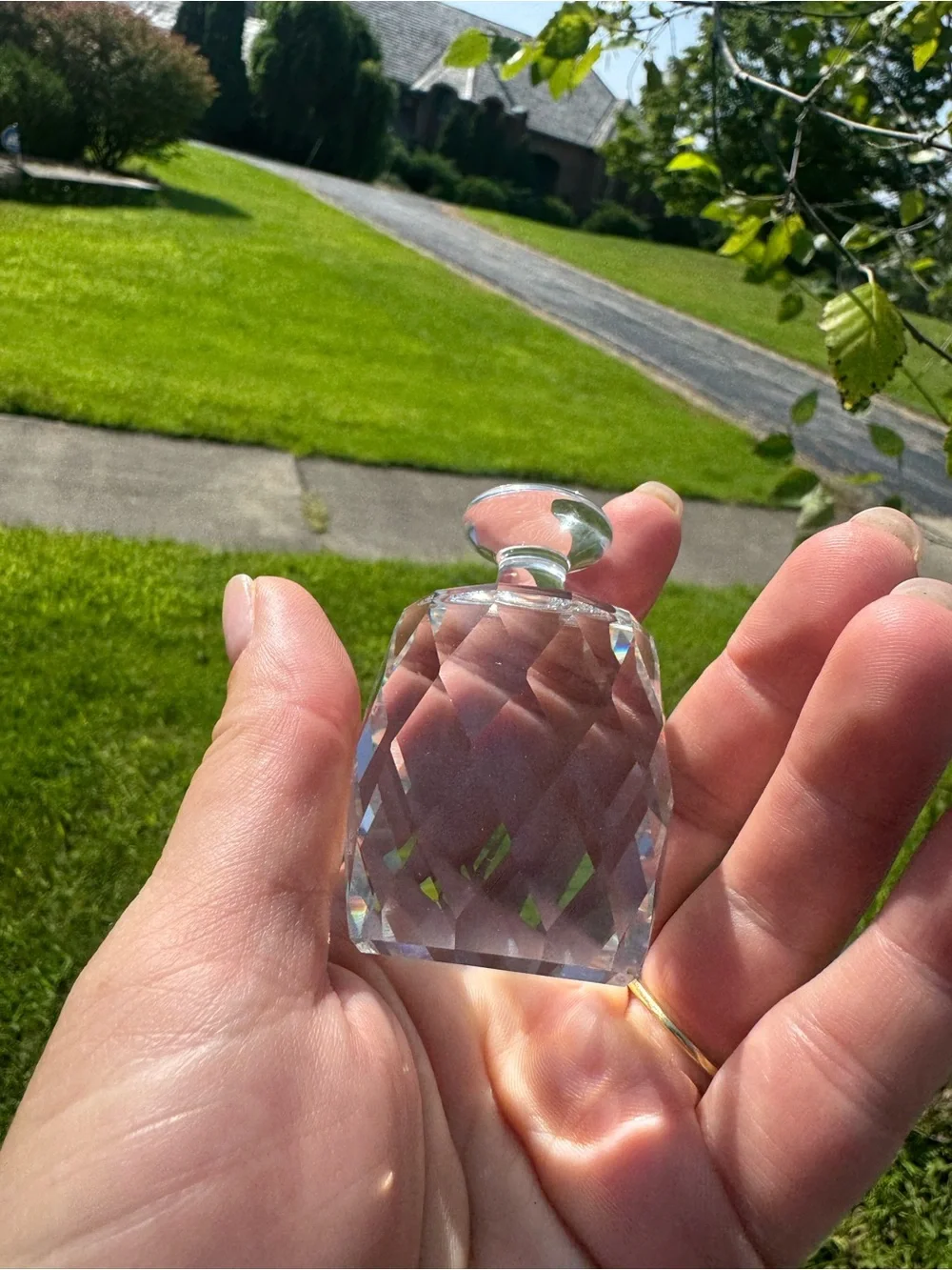 Vintage 1970 Swarovski Faceted Clear Crystal 2.5